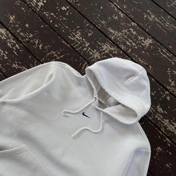 Nike Other - (M) Vintage 90s Y2K Nike Center Swoosh Hoodie White Black